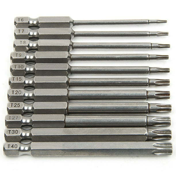 Alloy steel S2 inner hexagon electric bit strong magnetic hardness HRC60°